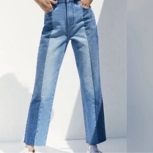 PacSun Two Panel High Waisted Straight Leg Jeans
